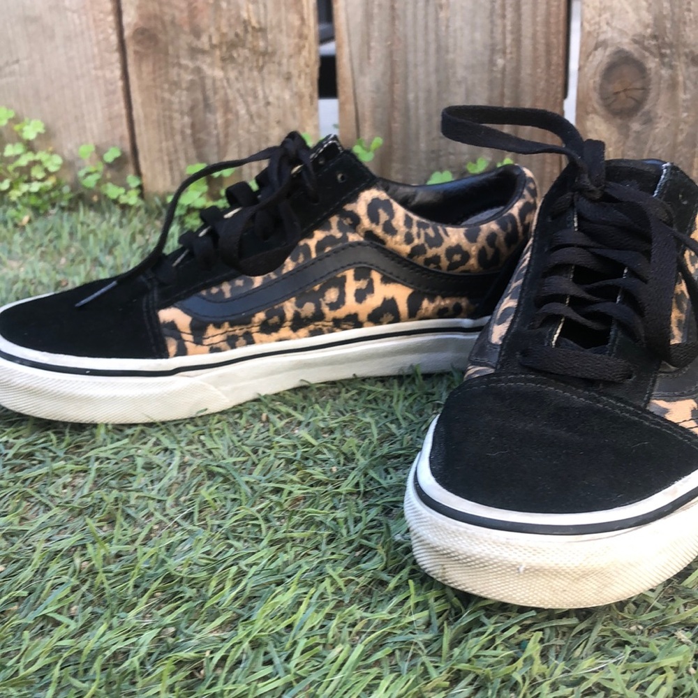 Leopard print vans